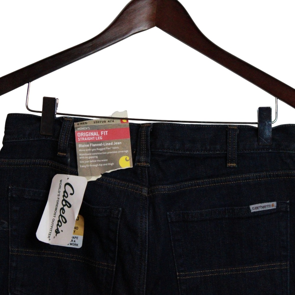 CARHARTT Jeans Blaine Flannel Original Straight Leg Rugged Flex 8 REG - Picture 3 of 4